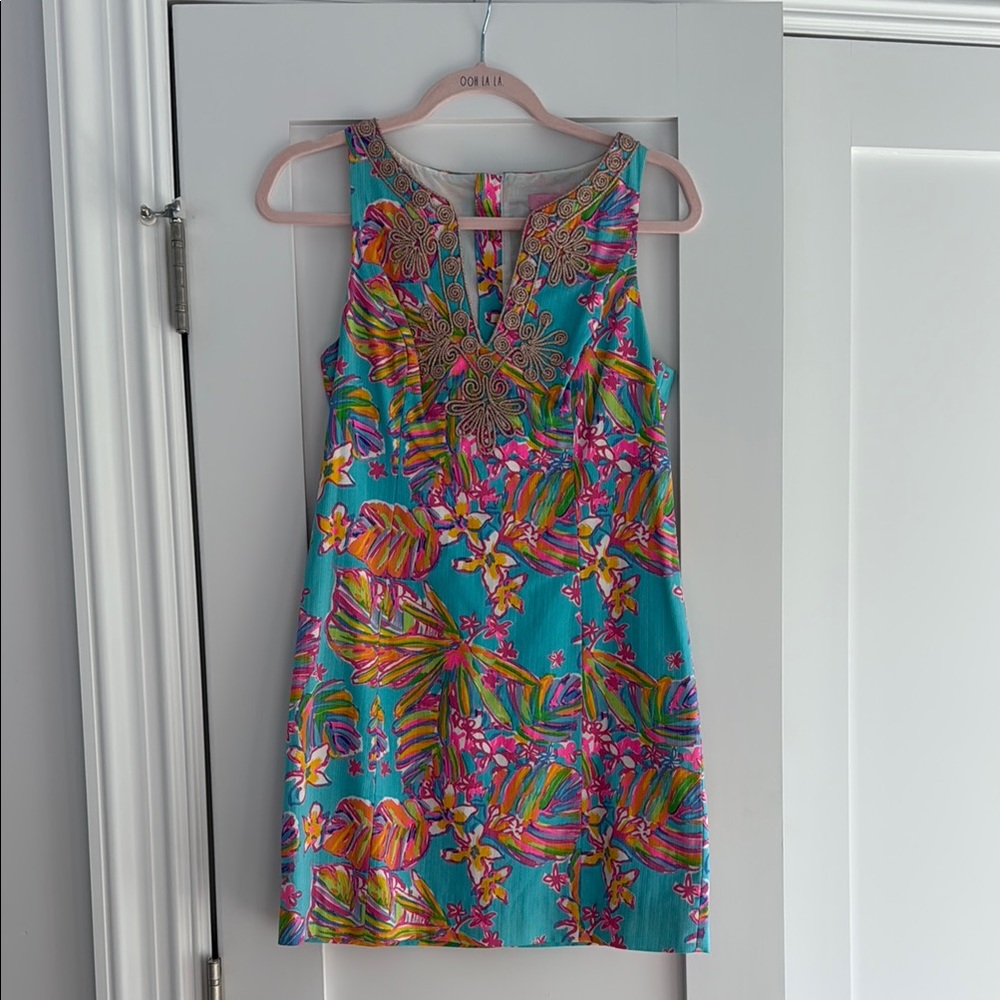 Lilly Pulitzer Turquoise Floral Mini Dress